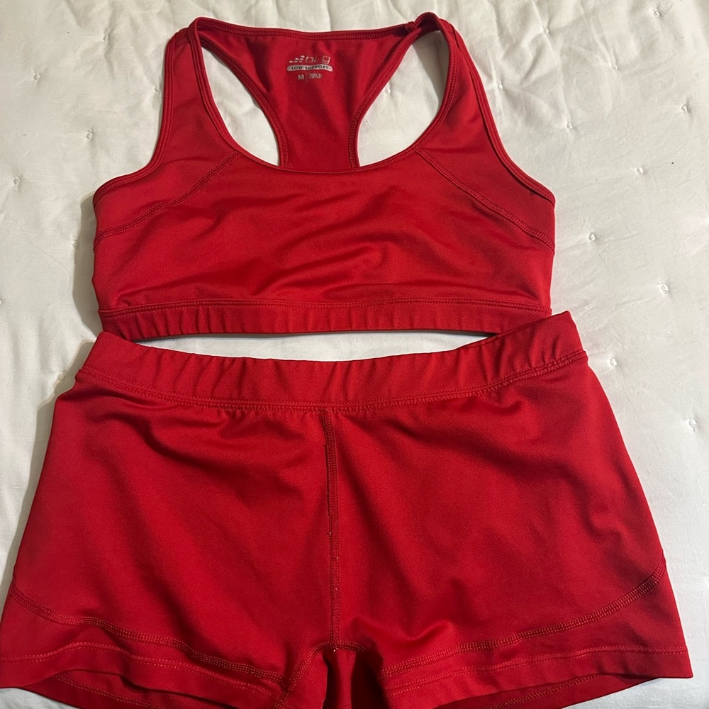 bcg Red Sports Bra Set for Activewear